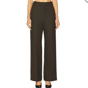 Line & Dot Revolve Marilla Wide Leg Olive Green Trouser Pants